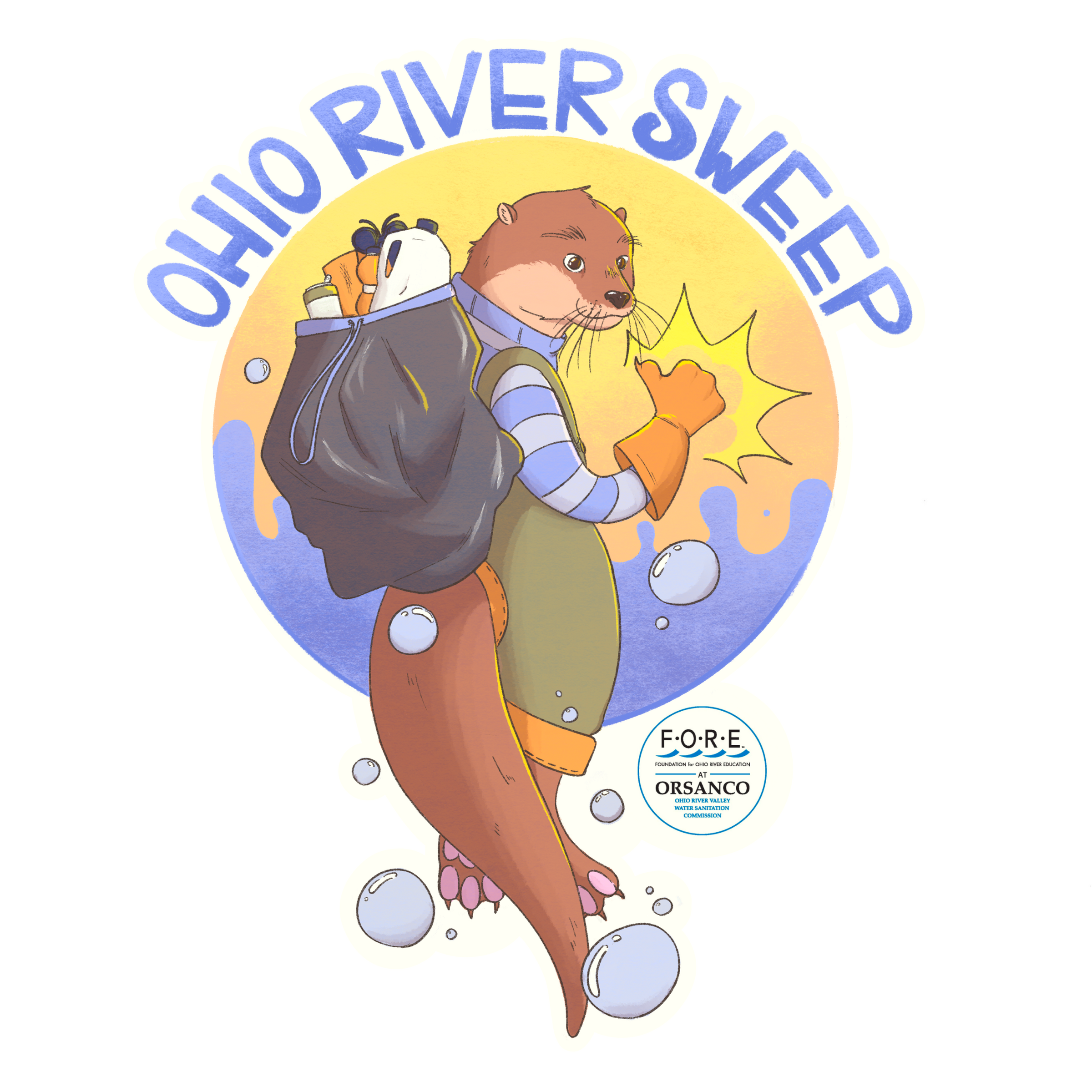 Ohio River Sweep Sticker